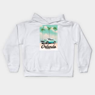 Orlando Dusk Florida travel poster Kids Hoodie